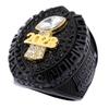 2023 Fantasy Football Championship Trophy Ring Award Prize Sport MVP Winner FFL League Champion Ring (size 11 with free box, Black Stones) view 2