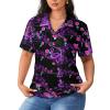 Colorful Music Note Women's Short Sleeve Polo Shirts Casual Collared T-Shirts Golf Shirts Sport Blouses Tops 3XL view 1