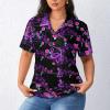 Colorful Music Note Women's Short Sleeve Polo Shirts Casual Collared T-Shirts Golf Shirts Sport Blouses Tops 3XL view 2