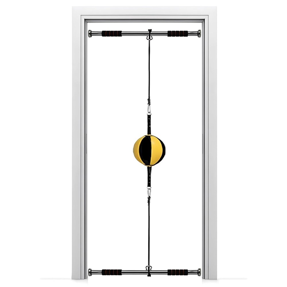Double-End Punching Bags Wall Mount Boxing Bag Kit, Inflatable Reflex Bag, Speed Bag Hanging Boxing Equipment for Home Gym 32in Adjustable Cords, Stress Relief Exercise Equipment Boxing Striking (Col