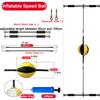 Double-End Punching Bags Wall Mount Boxing Bag Kit, Inflatable Reflex Bag, Speed Bag Hanging Boxing Equipment for Home Gym 32in Adjustable Cords, Stress Relief Exercise Equipment Boxing Striking (Col view 3