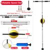 Double-End Punching Bags Wall Mount Boxing Bag Kit, Inflatable Reflex Bag, Speed Bag Hanging Boxing Equipment for Home Gym 32in Adjustable Cords, Stress Relief Exercise Equipment Boxing Striking (Col view 3