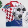 Soccer Goal and Croatia Flag Women's Short Sleeve Polo Shirts Casual Collared T-Shirts Golf Shirts Sport Blouses Tops XL view 4