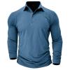 Buddhi Mens Henley Shirts Long Sleeve Thermal Underwear Henley Top Casual Slim Fit Lightweight 2 Button T Shirts Stretch Ribbed T-Shirts Fashion Casual Basic Tops Beach Yoga Fall Winter Warm Blouses view 3