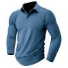 Buddhi Mens Henley Shirts Long Sleeve Thermal Underwear Henley Top Casual Slim Fit Lightweight 2 Button T Shirts Stretch Ribbed T-Shirts Fashion Casual Basic Tops Beach Yoga Fall Winter Warm Blouses view 4