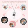 hadantto Custom Photo Necklace - Personalized Projection Necklace with Photo Inside - Love Memorial Gifts for Her - Unique Birthday Gift Idea for Wife or Girlfriend (Style2-Silver) view 4