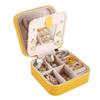 KElofoN Travel jewelry case Travel jewelry box Travel Jewelry Organizer Small Jewelry Organizer Box Gift for Girls Women with Mirror (Yellow) view 1