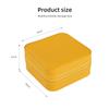 KElofoN Travel jewelry case Travel jewelry box Travel Jewelry Organizer Small Jewelry Organizer Box Gift for Girls Women with Mirror (Yellow) view 2