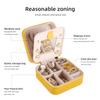 KElofoN Travel jewelry case Travel jewelry box Travel Jewelry Organizer Small Jewelry Organizer Box Gift for Girls Women with Mirror (Yellow) view 3