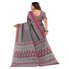IMTRA FASHION Women Bandhani Style Print Saree Linen Sari with Unstitched Blouse-Grey-BASIRA PURPLE view 4