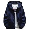 Men'S Jacket, Rain Windbreaker Lightweight Pullover For Hiking Golf Running Mens Jacket Men Travel Waterproof Black Bomber Jacket Fashion Large Security Jackets Coats (XXL, Dark Blue) view 1