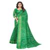 IMTRA FASHION Women's Sari Bandhani Print Linen Saree with Unstitched Blouse-Green-JETPURI GREEN view 1