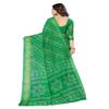IMTRA FASHION Women's Sari Bandhani Print Linen Saree with Unstitched Blouse-Green-JETPURI GREEN view 3