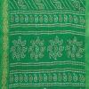 IMTRA FASHION Women's Sari Bandhani Print Linen Saree with Unstitched Blouse-Green-JETPURI GREEN view 4