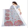 IMTRA FASHION Saree for Women Linen Printed Sari with Unstitched Blouse Piece-Grey-PARINDA GREY view 4
