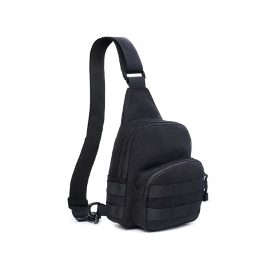 Izgut Carlebben 2S Outdoor Tactical Black Backpack, Military Sport Sling Shoulder