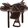 Western Horse Pleasure Saddle - Genuine Leather 10" 11" 12" 13" 14" 15" 16" 17" 18" with Matching Tack Set Headstall Breast Collar Reins (Style 05, 12" Seat) view 1