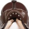Western Horse Pleasure Saddle - Genuine Leather 10" 11" 12" 13" 14" 15" 16" 17" 18" with Matching Tack Set Headstall Breast Collar Reins (Style 05, 12" Seat) view 4