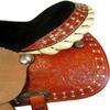 Western Horse Pleasure Saddle - Genuine Leather 10" 11" 12" 13" 14" 15" 16" 17" 18" with Matching Tack Set Headstall Breast Collar Reins (Style 11, 12" Seat) view 4
