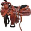 Western Horse Pleasure Saddle - Genuine Leather 10" 11" 12" 13" 14" 15" 16" 17" 18" with Matching Tack Set Headstall Breast Collar Reins (Style 07, 15" Seat) view 1