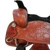 Western Horse Pleasure Saddle - Genuine Leather 10" 11" 12" 13" 14" 15" 16" 17" 18" with Matching Tack Set Headstall Breast Collar Reins (Style 07, 15" Seat) view 3