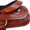 Western Horse Pleasure Saddle - Genuine Leather 10" 11" 12" 13" 14" 15" 16" 17" 18" with Matching Tack Set Headstall Breast Collar Reins (Style 07, 15" Seat) view 4