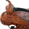 Western Horse Pleasure Saddle - Genuine Leather 10" 11" 12" 13" 14" 15" 16" 17" 18" with Matching Tack Set Headstall Breast Collar Reins (Style 08, 12" Seat) view 3