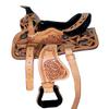 Western Horse Pleasure Saddle - Genuine Leather 10" 11" 12" 13" 14" 15" 16" 17" 18" with Matching Tack Set Headstall Breast Collar Reins (Style 12, 12" Seat) view 2