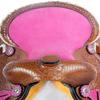 Western Horse Pleasure Saddle - Genuine Leather 10" 11" 12" 13" 14" 15" 16" 17" 18" with Matching Tack Set Headstall Breast Collar Reins (Style 10, 16" Seat) view 4