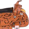 Western Horse Pleasure Saddle - Genuine Leather 10" 11" 12" 13" 14" 15" 16" 17" 18" with Matching Tack Set Headstall Breast Collar Reins (Style 09, 12" Seat) view 3