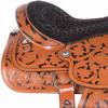 Western Horse Pleasure Saddle - Genuine Leather 10" 11" 12" 13" 14" 15" 16" 17" 18" with Matching Tack Set Headstall Breast Collar Reins (Style 09, 12" Seat) view 4