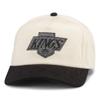 AMERICAN NEEDLE LA Kings Officially Licensed NHL Burnett Adjustable Snapback Baseball Hat, Cream/Black (23020A-LAK-CRBK) view 1