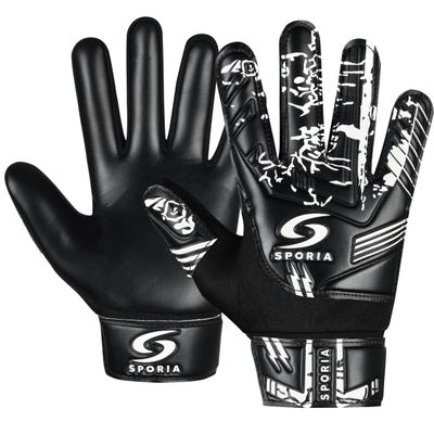 SPORIA Youth Goalie Gloves (Black, 6)