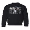 superhotapparel Football Star Player Philadelphia Quarterback Hurts Youth Crewneck Sweatshirt (Black, Youth Medium) view 1