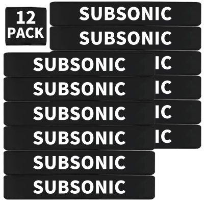 12 Pack Miaozhun Subsonic Magazine Marking Bands Subsonic Ammunition Caliber Identification (Black-White)