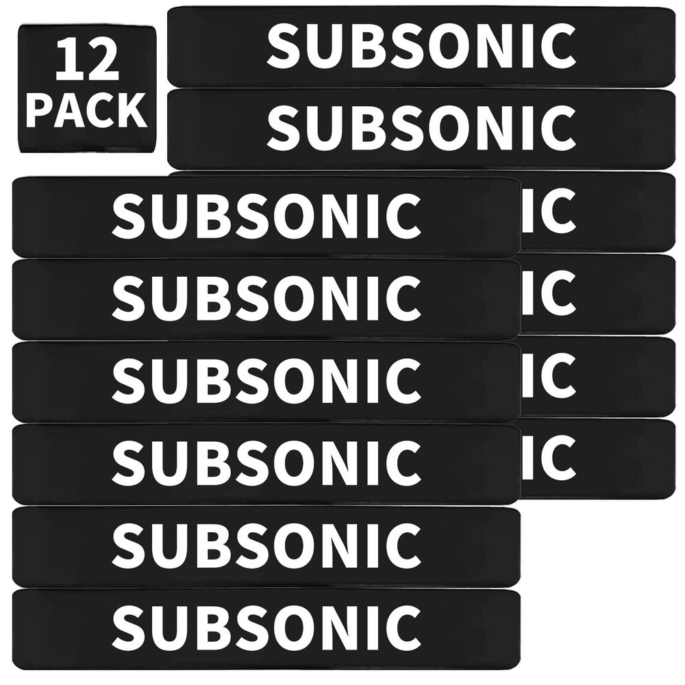 12 Pack Miaozhun Subsonic Magazine Marking Bands Subsonic Ammunition Caliber Identification (Black-White)