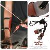 VANZACK 5pcs Leather String Bowstring Installation Tool and Leather Accessory for Easy String Replacement and Alignment Compatible Longbows and Traditional Bows view 2
