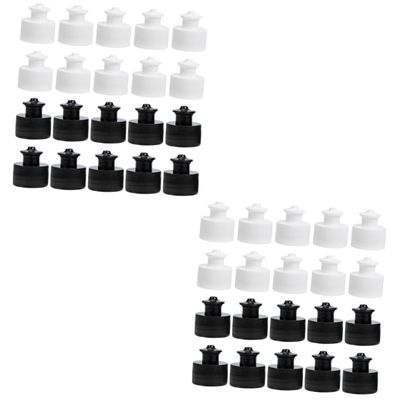 VANZACK 80pcs Water Bottle Replacement Cap Push Pull Design Reusable Sports Cap Sealing Lid for Camping Hiking Outdoor