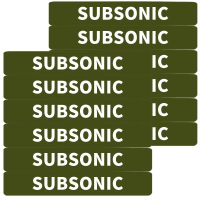 12 Pack Miaozhun Subsonic Magazine Marking Bands Holster Pouch Subsonic Ammunition Caliber Identification (Army Green-White)