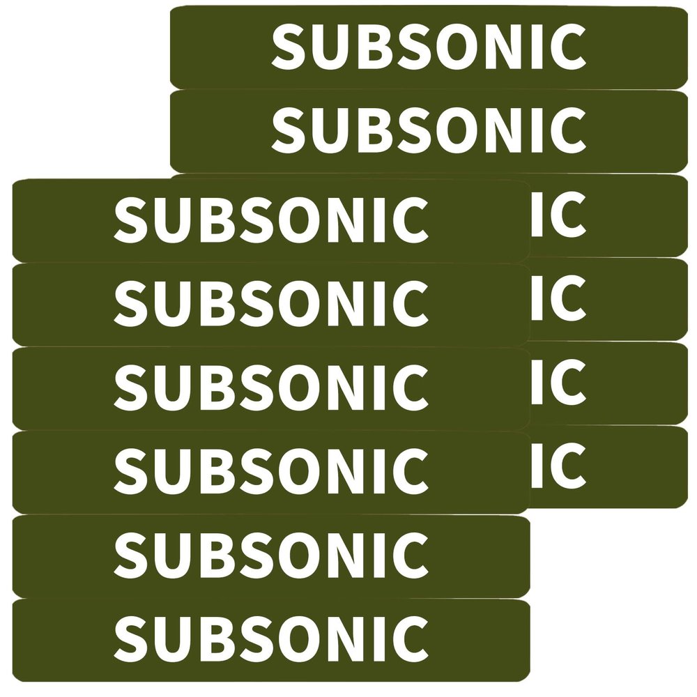 12 Pack Miaozhun Subsonic Magazine Marking Bands Holster Pouch Subsonic Ammunition Caliber Identification (Army Green-White)