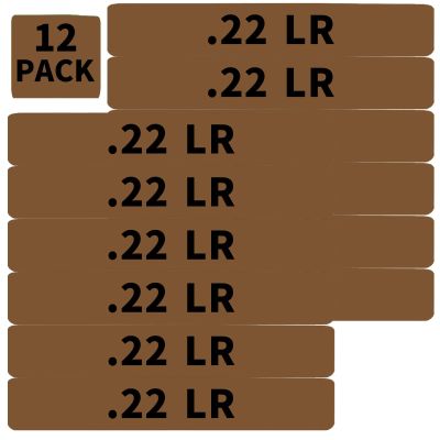 12 Pack Miaozhun .22 LR Magazine Marking Bands .22LR Ammunition Caliber Identification (Coyote Brown-Black)