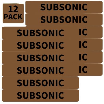 12 Pack Miaozhun Subsonic Magazine Marking Bands Subsonic Ammunition Caliber Identification (Coyote Brown-Black)