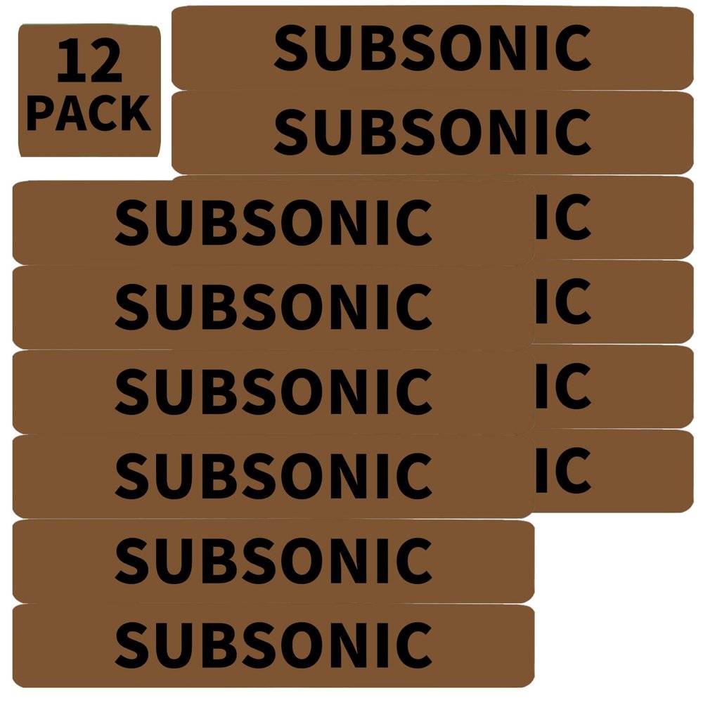 12 Pack Miaozhun Subsonic Magazine Marking Bands Subsonic Ammunition Caliber Identification (Coyote Brown-Black)