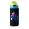 Australia Flag Map Stainless Steel Water Bottle Fitness Sports Bottle for Office Outdoor Blue-Color view 1