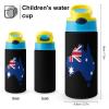 Australia Flag Map Stainless Steel Water Bottle Fitness Sports Bottle for Office Outdoor Blue-Color view 2