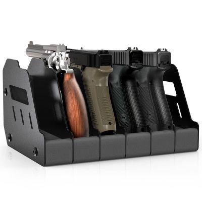 LULACOOL Gun Rack For Pistol, Soft Foam Pistol Holder for Gun Safe, Cabinet, Storage, Handgun Stand Organizer Accessories with 6 Gun Slots.Handgun Rack Stand Display Holder