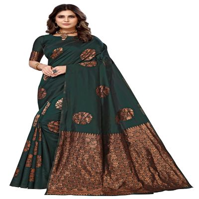 IMTRA FASHION Saree for Women Banarasi Jacquard Sari with Unstitched Blouse Piece