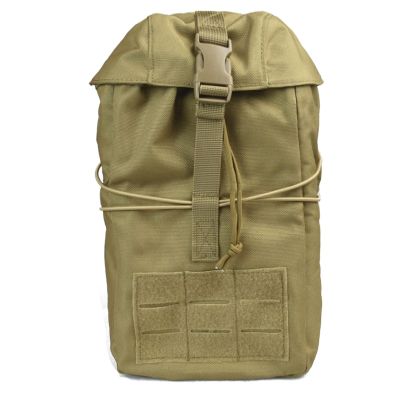 Tactical Molle Large Capacity Dump Pouch Drawstring Magazine Utility Recycling Bag Belt Waist Bag (tan)