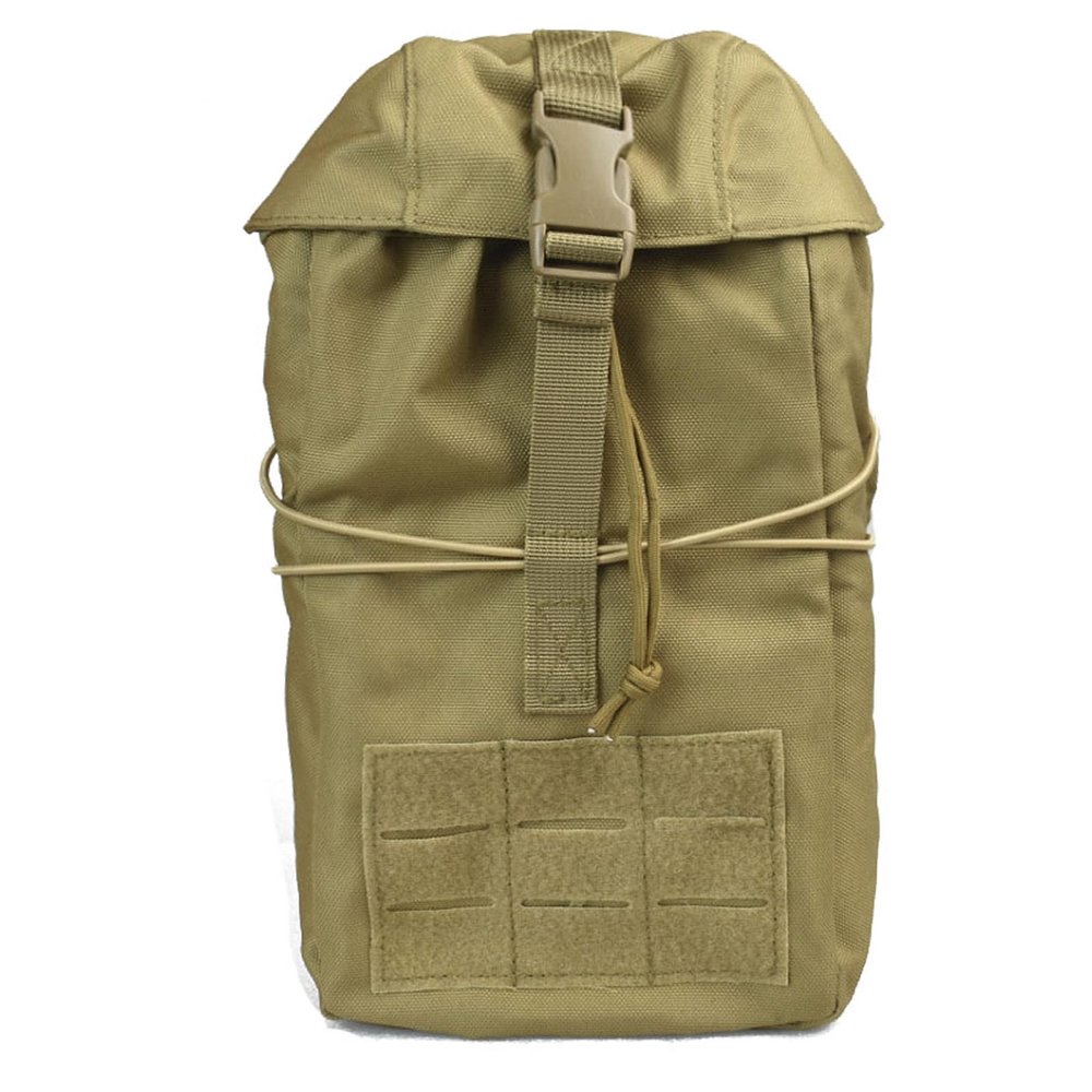 Tactical Molle Large Capacity Dump Pouch Drawstring Magazine Utility Recycling Bag Belt Waist Bag (tan)