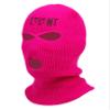 Ski Mask Cunt Smile Face Embroidered Three Hole Balaclava (Neon Pink) view 1
